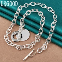 925 sterling silver 18 inches o shaped necklace for women party engagement wedding fashion jewelry
