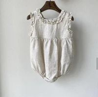 baby clothes newborn kid unisex thin breathable cotton romper toddler girl sleeveless one pieces infant boy fungus lace jumpsuit