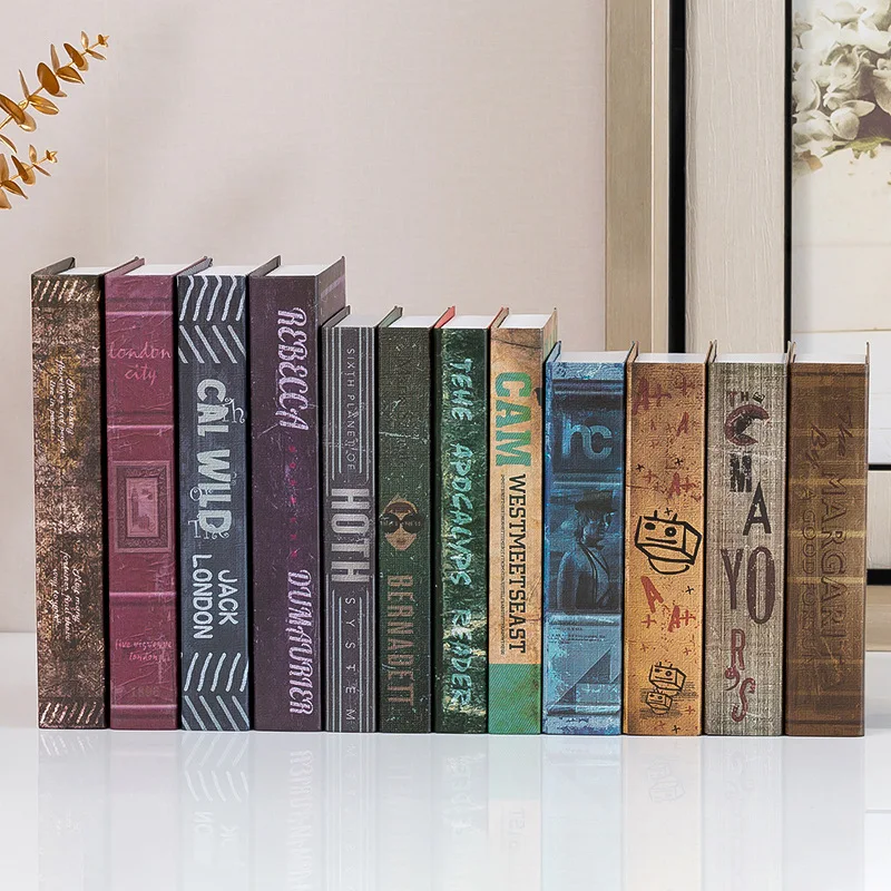

Декоративная ложная книга скандинавский ретро имитация книга украшение для гостиной журнальный столик модель комнаты домашний декор 12 шт./...