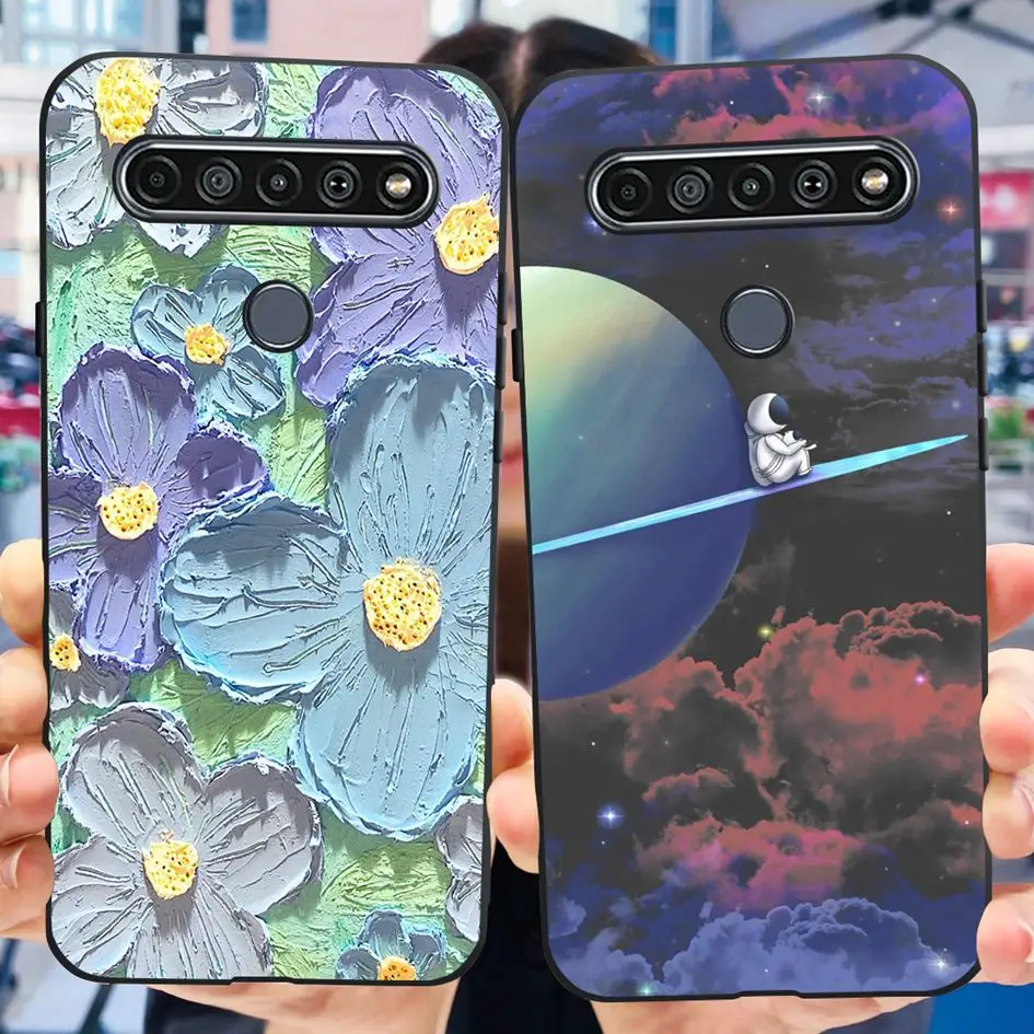 Модный противоударный силиконовый чехол с цветами для LG K61 K 61 LGK61 LMQ630EAW