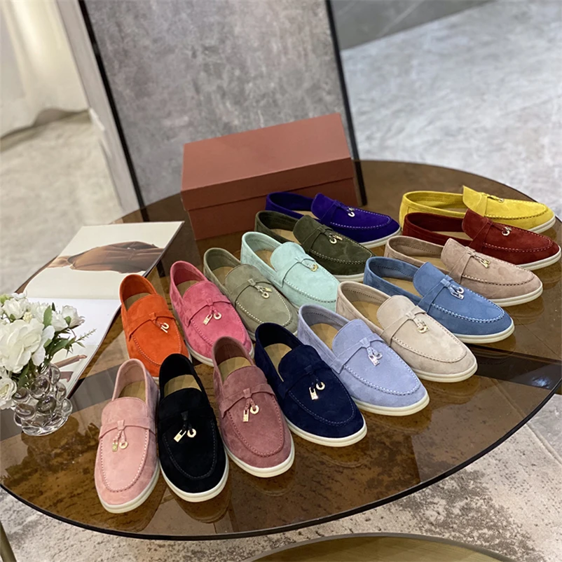 High Quality Women's Spring Autumn Casual Fashion Flat Loafers Comfortable Lock Fringe Fashion Pointed Flat Single Shoes 2022