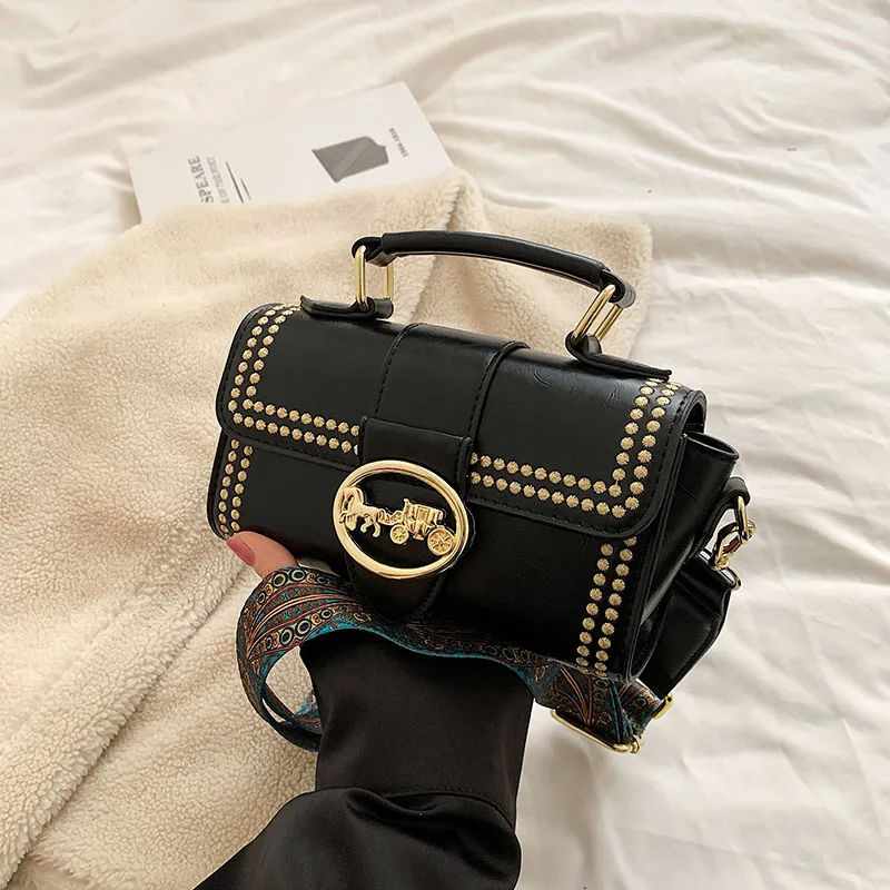 Vintage Square Crossbody Bags Women 2023 Fashion Commuter All-match Handbags Shoulder Bag For Shopping College Girl Phone Pack