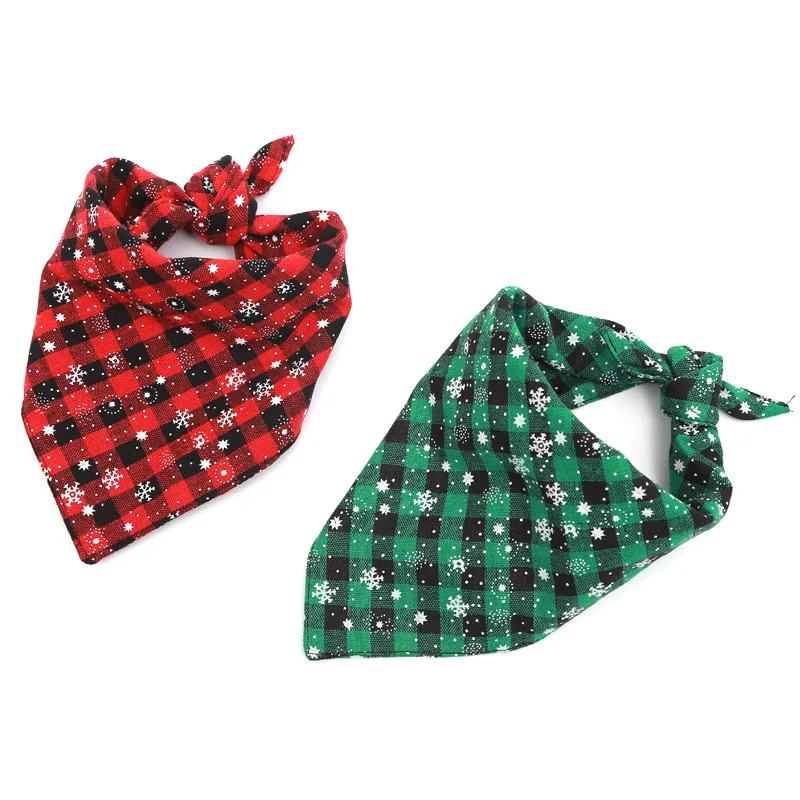 

Christmas Pet Saliva Towel Dog Cat Scarf Pet Supplies Triangle Triangular Bandage Accessories Products