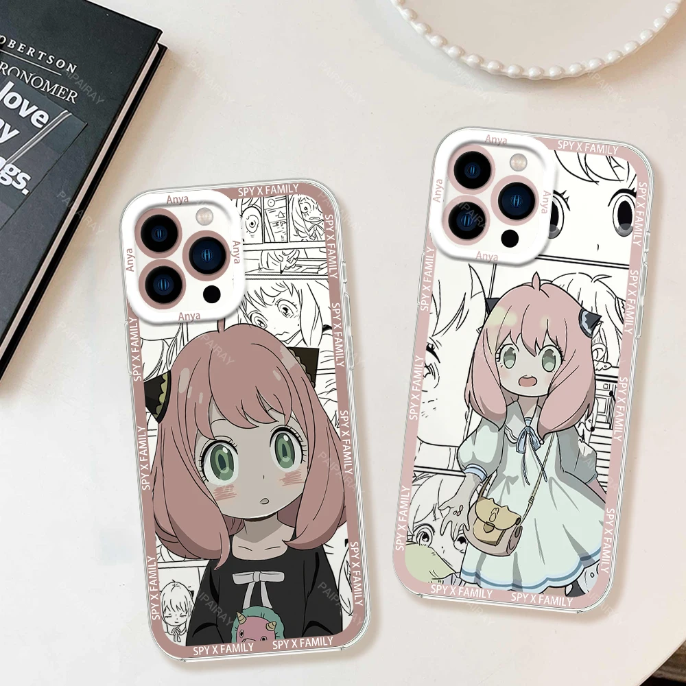 S-SPY X F-FAMILY Anya Hot Cute Kawaii для Xiaomi Redmi K60 Poco Note 14 13 C12 Pro Plus Ultra Cover Прозрачный корпус безеля