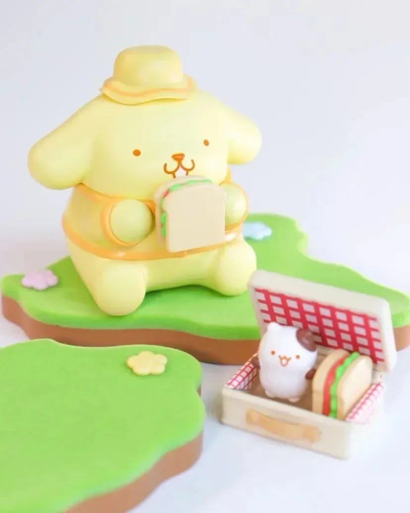 Sanrio Kawaii Семейный Кемпинг Друзья серии глухая коробка Kuromi My Melody Cinamoroll кукла