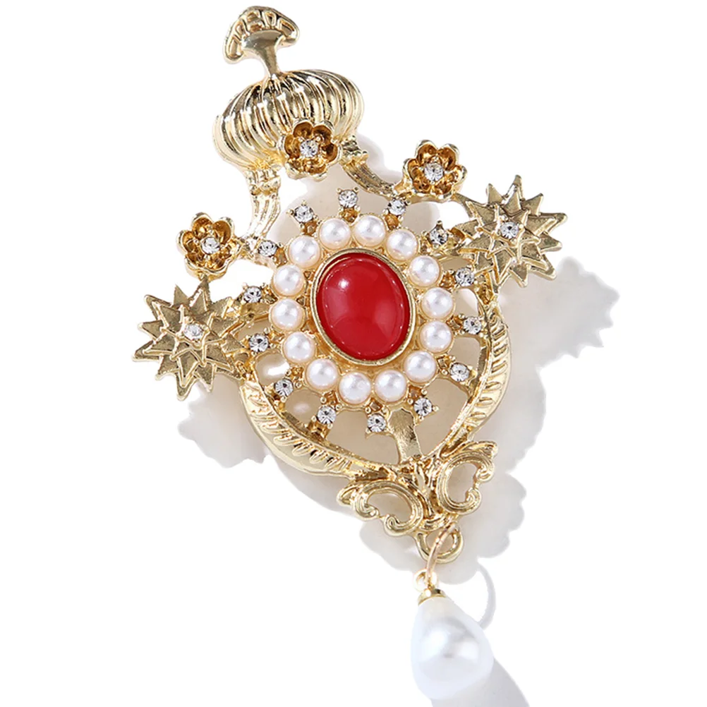 

Brooch Pin Clothing Breastpinlapel Pearls Corsage Ornament Shawl Accessory Colorful Retro Decorative Tiara Wedding Favor