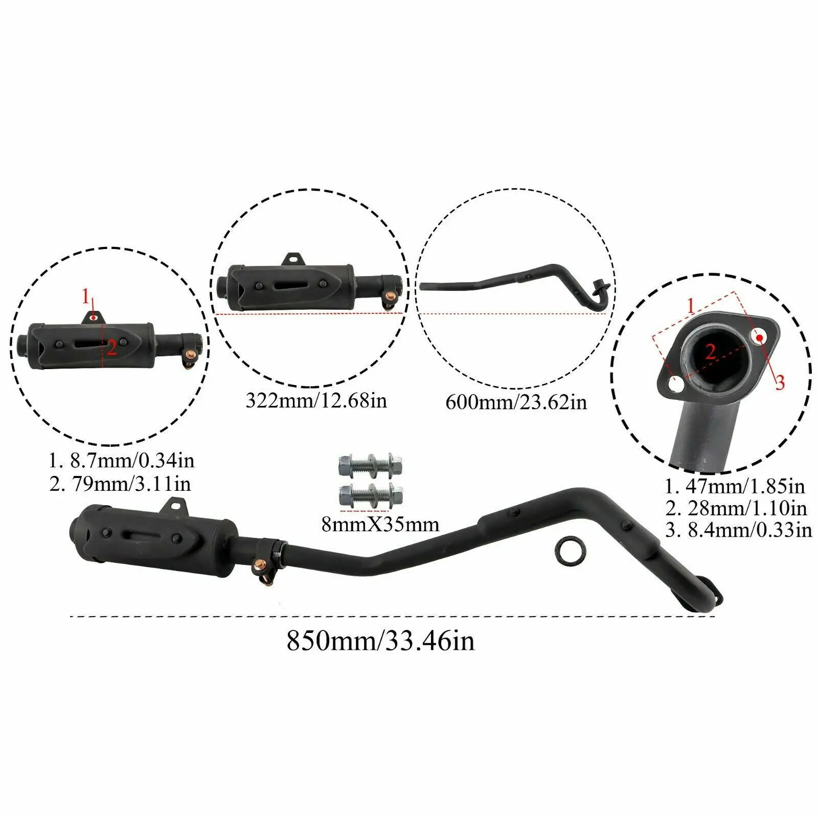 Для 125cc 4-тактного двигателя ATV полуавтоматического с обратным электрическим