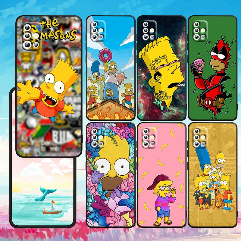 

Boy The Simpson Disney Black Phone Case For Samsung A73 A72 A71 A53 A52 A51 A42 A33 A32 A23 A22 A21S A13 A04 A03 5G Cover
