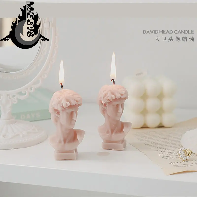

wholesale Scented Candles Decoration For Home Mini David Portrait Fragance Candles Dinner Table Decor Candle drop shipping