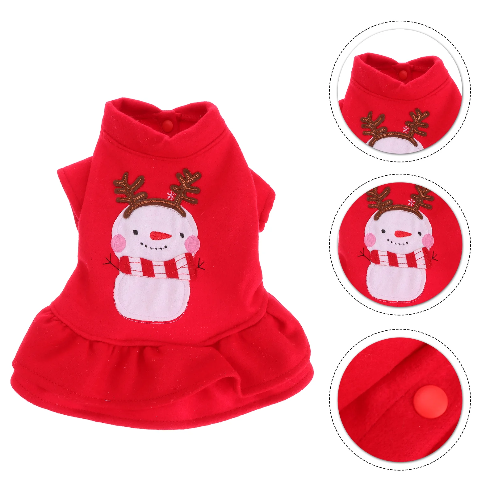 

Dog Christmas Pet Clothes Skirt Puppy Dresses Snowman Shirts Apparel Dress Winter Warm Coat Costume Hoodies