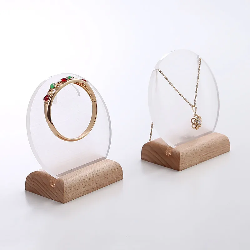 

Acrylic Wood necklace dispaly stand bracelet charms holder Surport display jewellery organizer jewelry exhibitor Shelf props