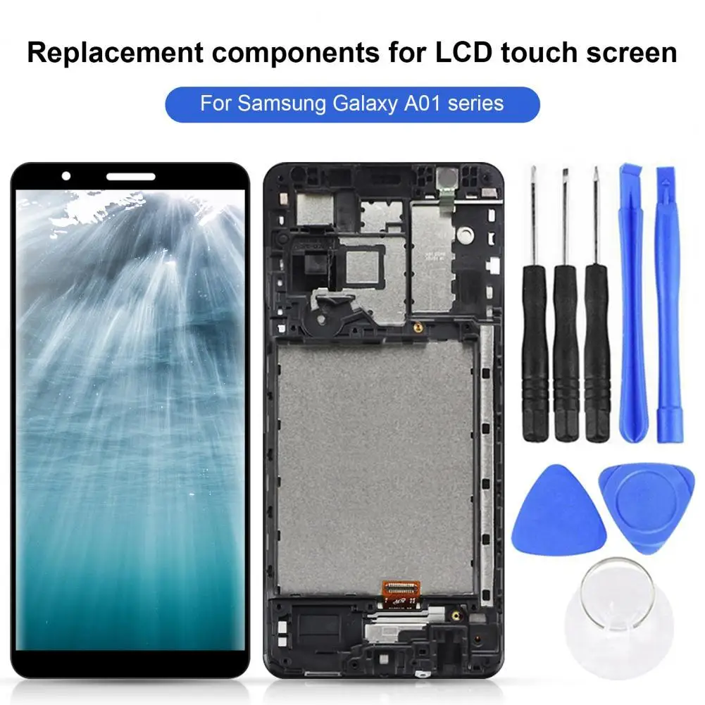 

Емкостный сенсорный ЖК-экран AMOLED с дигитайзером и защитой от царапин для Samsung Galaxy A01