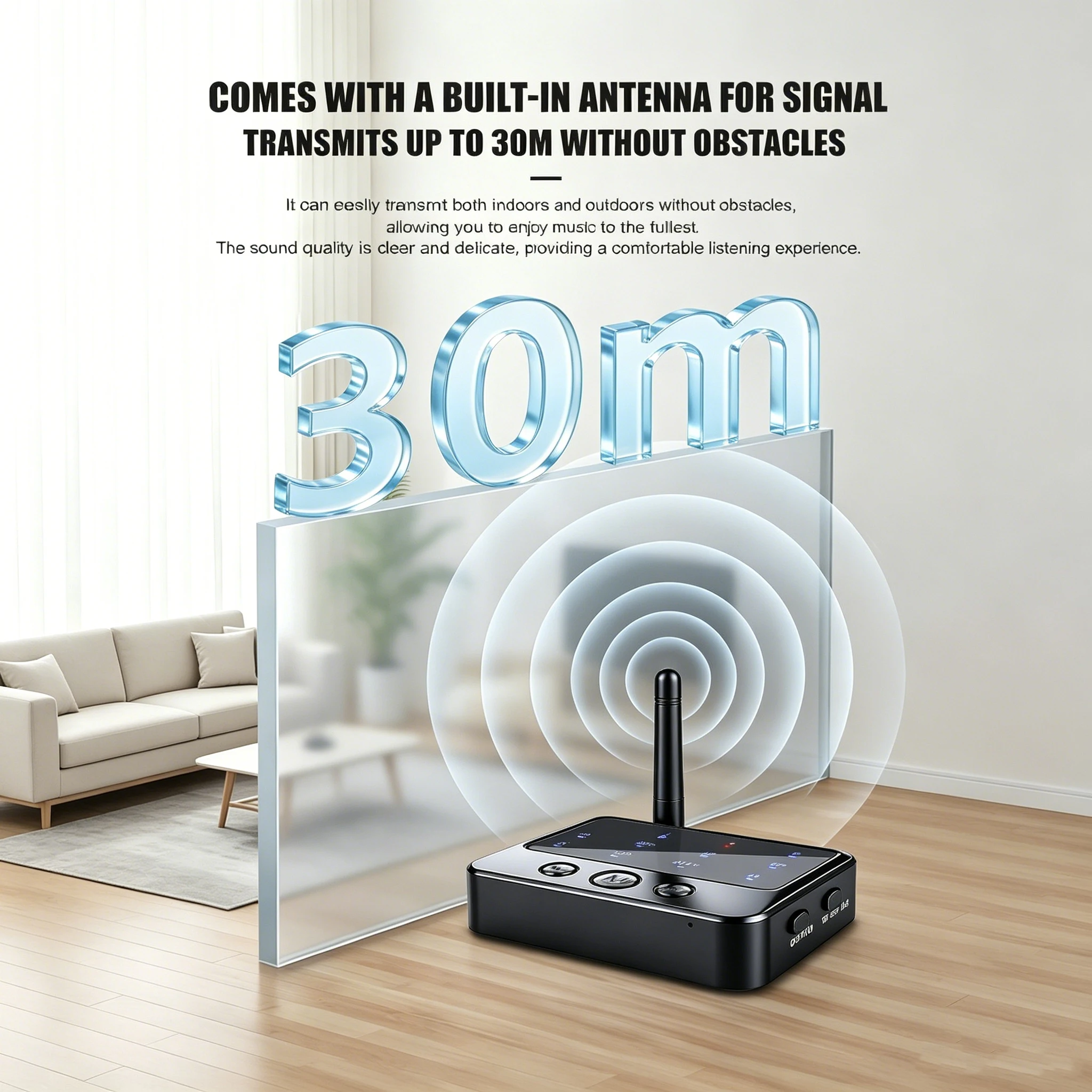 Фото KEBIDUMEI aptX-Adaptive AD/HD/LL AAC 2-в-1 Bluetooth-аудиопередатчик-приемник 3,5 мм AUX RCA стерео Hi-Fi беспроводной музыкальный адаптер №4