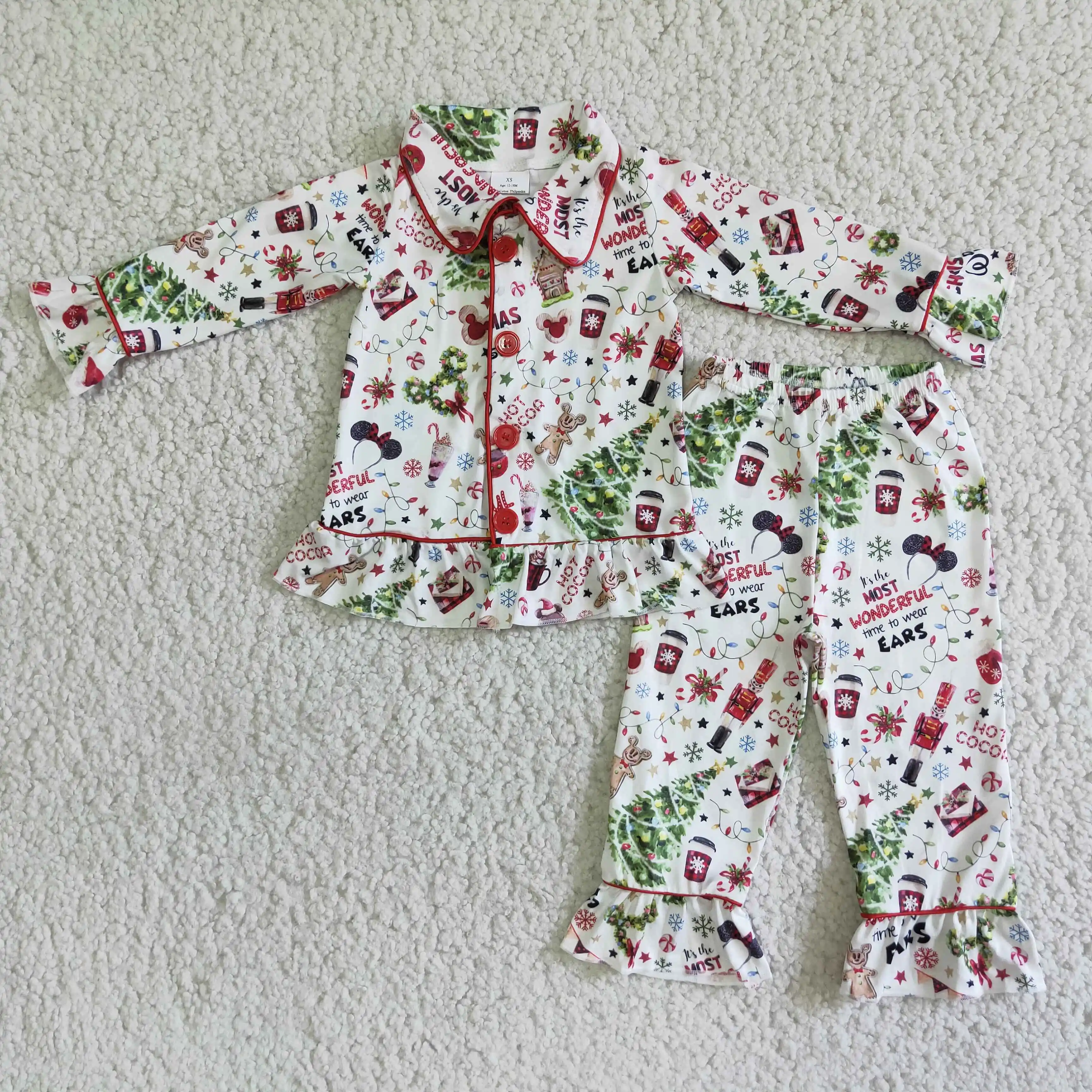 

Christmas Cartoon Pajamas Baby Girls Boys Matching Clothing Sleepwear Kids Boutique clothes Nighty Sets Toddlers soft Outfits