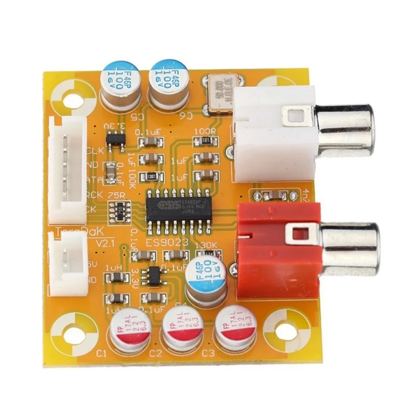Sabre Es9023 Аналоговый I2S 24-битный модуль платы декодера 192 кГц для Raspberry Pi