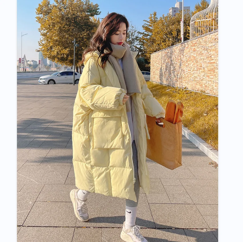 Women's Down Jacket Cotton Coat 2022 Winter New Warm Fashion Ladies Jacket Korean Version Of Long Loose Down Jacket Winter Women