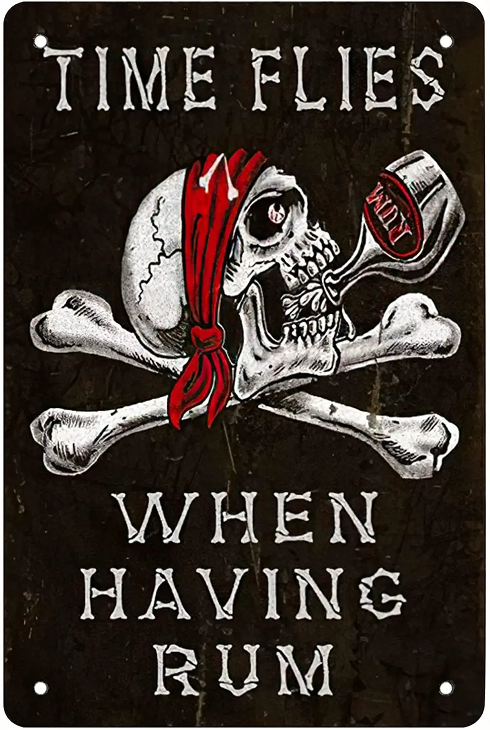 

Ретро Забавный металлический знак листовые знаки жестяной знак, тием мухи при Роме череп пиратский уличный Декор для дома Размер: 8x12