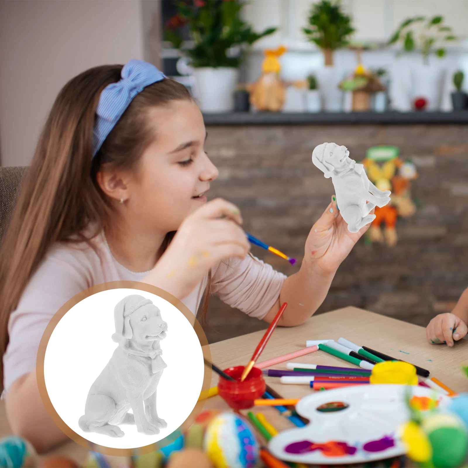 

DIY Craft Unfinished DIY Dog Statue Dog Models For Decor Dog Statue White Animal Decor Animal Statue