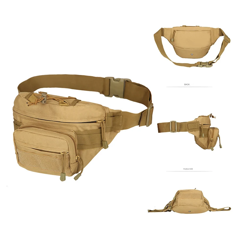 New Tactical Hiking Travel Running Camping Bag Outdoor Sling Cellphone Camouflage Waist Bag Fanny Pack Chest