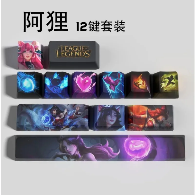 Фото Кейкапы для клавиатуры League of Legends (LOL) с 12 клавишами: Yone, Yasuo, Jinx, HWEI, ADC Marksman, Kai'Sa. OEM-формат, высококачественная сублимация. №2