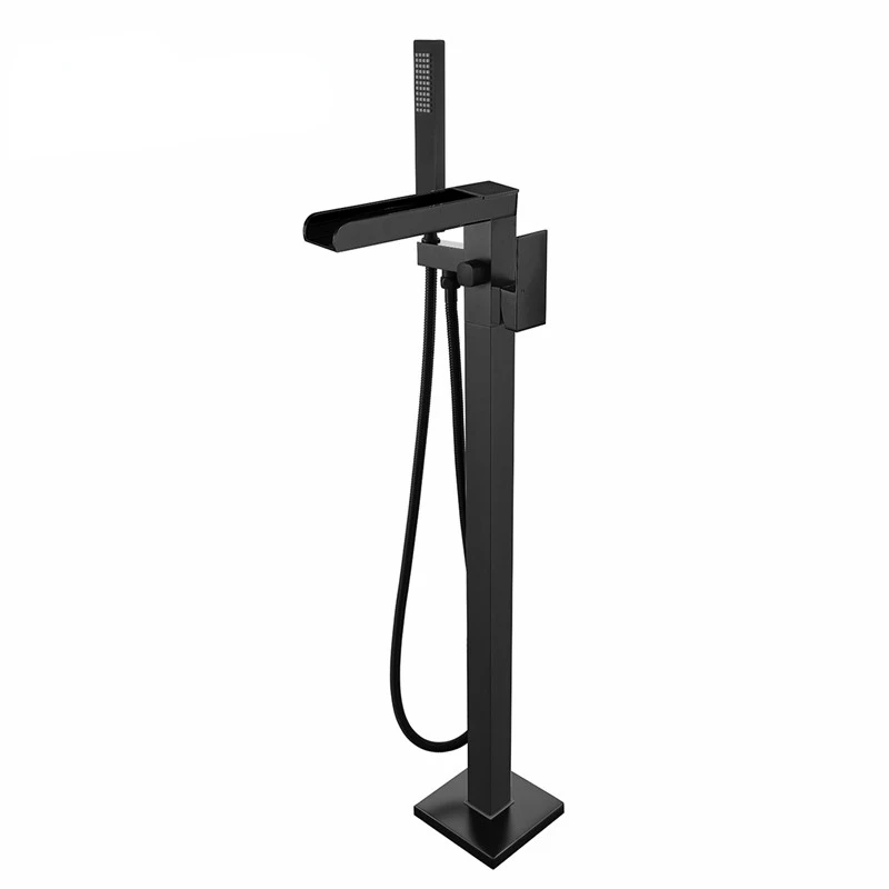 

Wholesale Chrome Plated Brass Tap Bibcock Anti-Splash Black Rotary Adjustable Faucet With Hand Held Shower