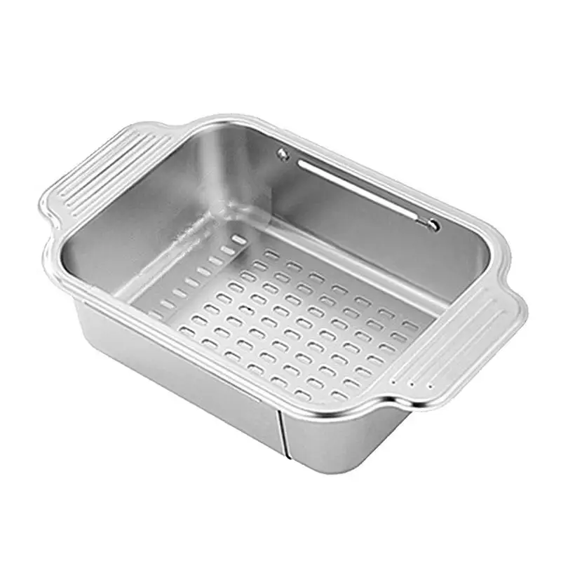 

Over The Sink Colander Strainer Stainless Steel Sink Collander/Strainer For Kitchen Home Kitchen Essentials To Wash Vegetables