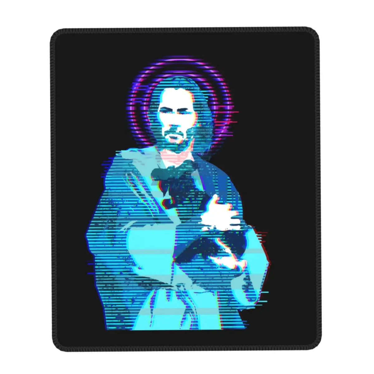 

Custom Gamer Mouse Pad Non-Slip Rubber Base Vintage Saint Keanu Reeves Jesus Mousepad Office Desk Classic John Wick Film Mat