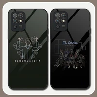 love yourself art phone case tempered glass for huawei smartp z p30 p40 p50 p20 p9 pro plus 2019 2021 funda cover