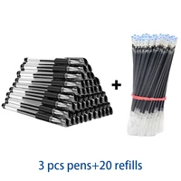 23pcsset 0 5mm black ink gel pens set refills gel ink pen greeo ballpoint kawaii office stationery oil based carbon rod pen