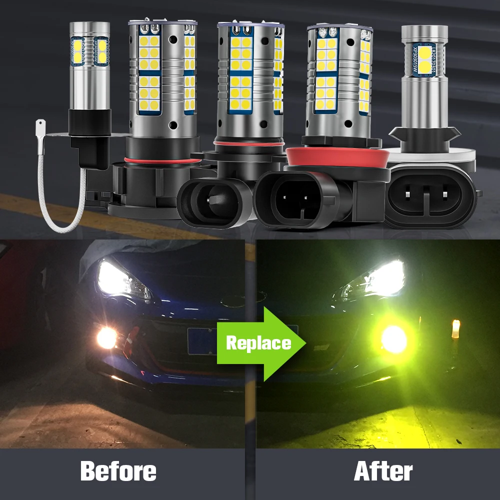 Дополнительная лампа противотуманного фонаря LED (2 шт.) для Mitsubishi Lancer 2008-2017 2009 2010 2011 2012 2013 2014 2015 2016 on.