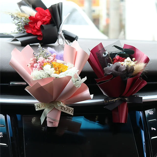 Mini-Lufterfrischer, getrocknete Blumen, Blumenstrauß, Auto-Parfüm- Lufterfrischer, Mini-Bouquet, Auto-Innendekoration, Lüftungsschlitz-Zubehör  für Mädchen und Frauen : : Auto & Motorrad