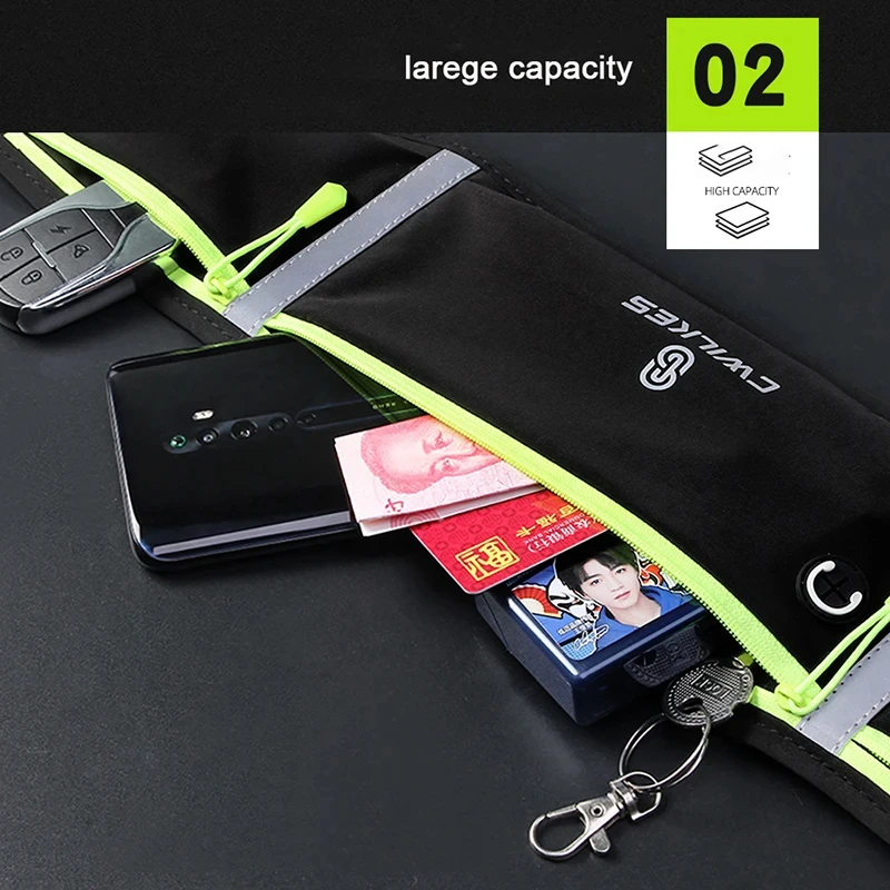 Спортивная поясная сумка CWIKLES для женщин и мужчин водонепроницаемая сумочка на