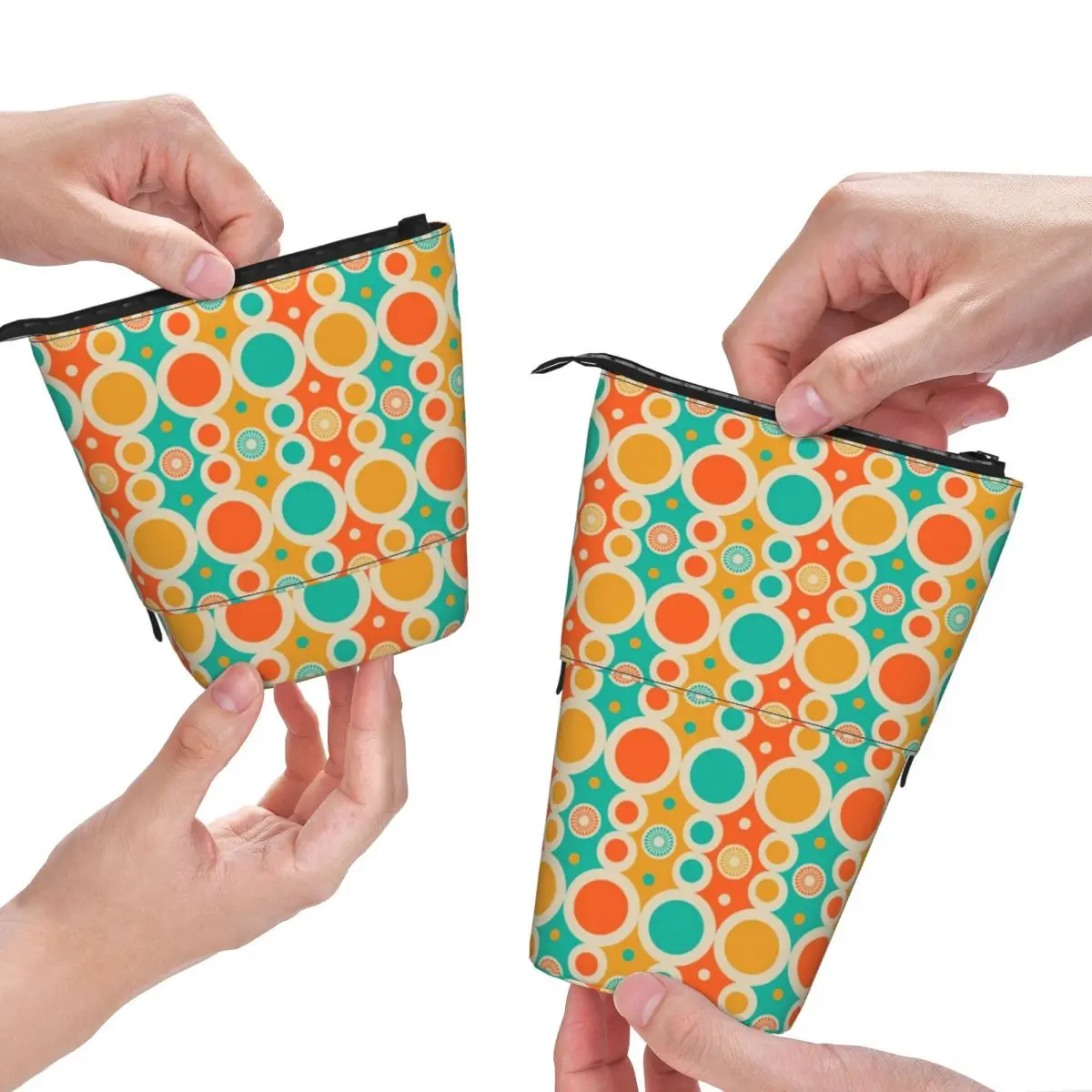 

Складной Карандаш среднего века в стиле ретро, в стиле ретро, в стиле 60-х, в стиле ретро, для школы, для детей, милые сумки для ручек