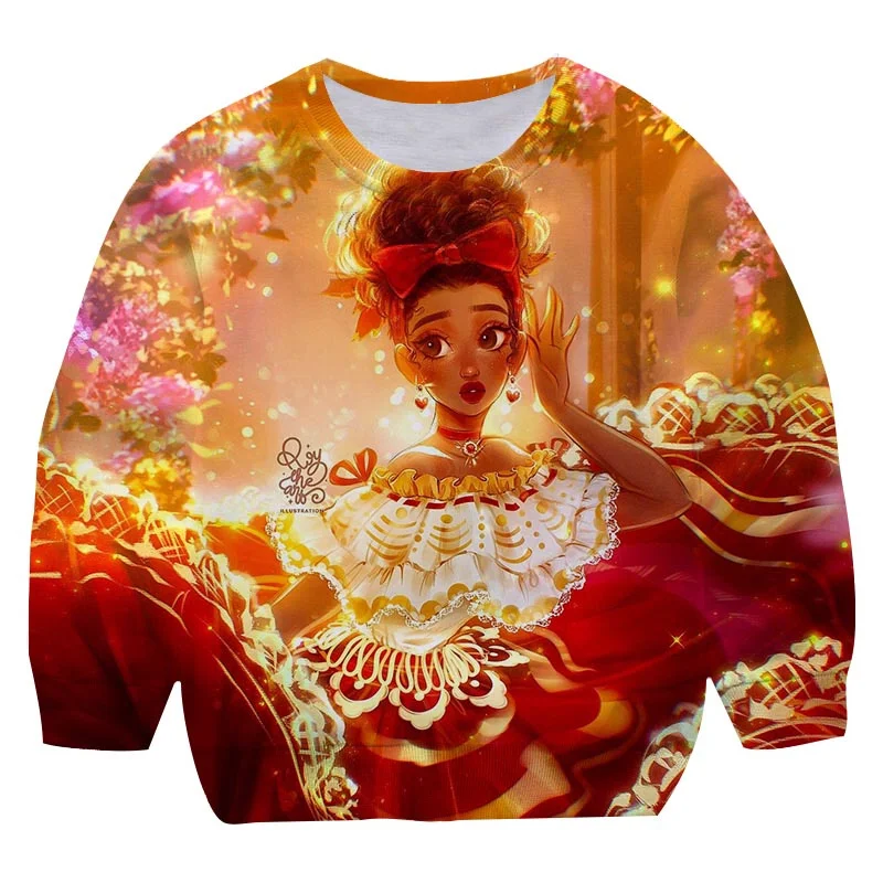 

Children Casual Girls Encanto Mirabel Sweatshirts Print Long Sleeve Girls Encanto Sweatshirts Clothes Spring Autumn Teenager Top