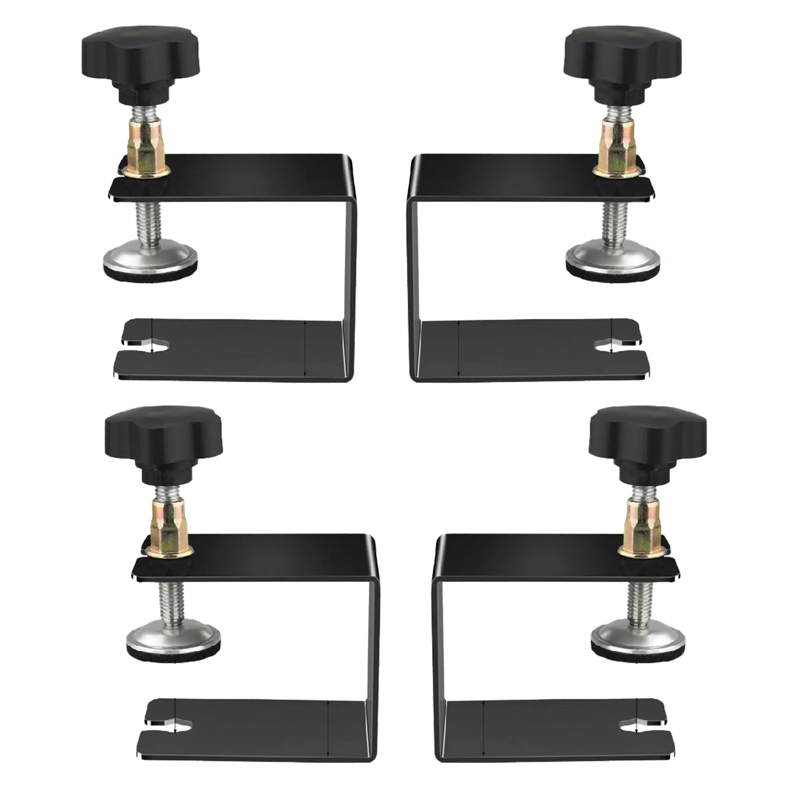 

4pcs Heavy Duty Woodworking Home Improvement Anti Slip Stainless Steel Fixed Repair Universal Desk Mounting C Clamp Smooth DIY