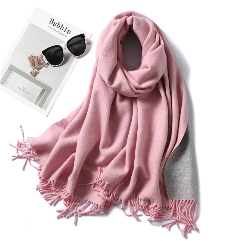 

Thick Solid Cashmere Pashmins Shawl Scarf LaMaxPa Dropshipping Winter Cashmere Scarf Women Double Side Pashmina Shawls