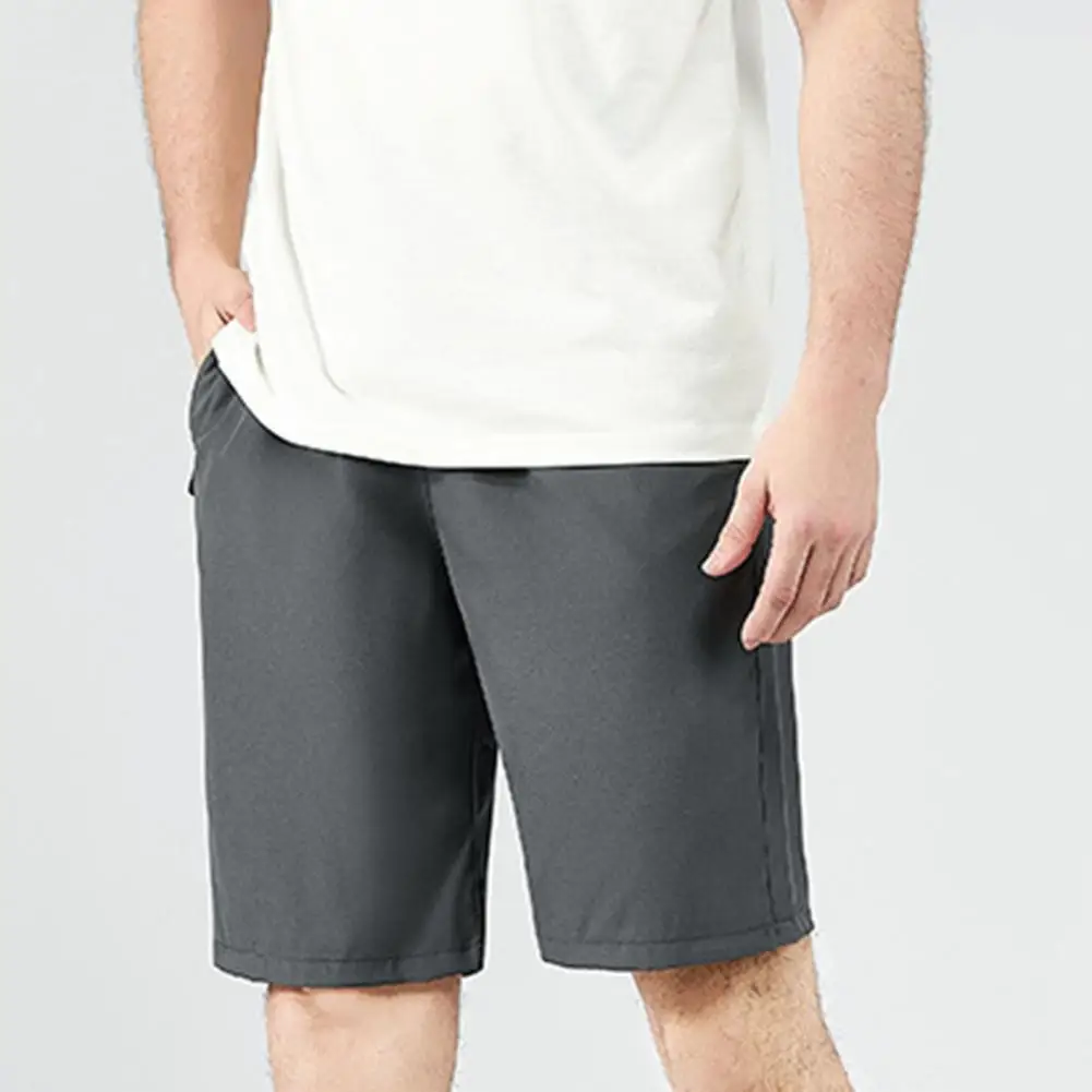 

Breathable Ice Silk Shorts Zipper Pocket Loose Fitness Running Shorts Fashion Casual Ice Silk Sports Shorts Streetwear