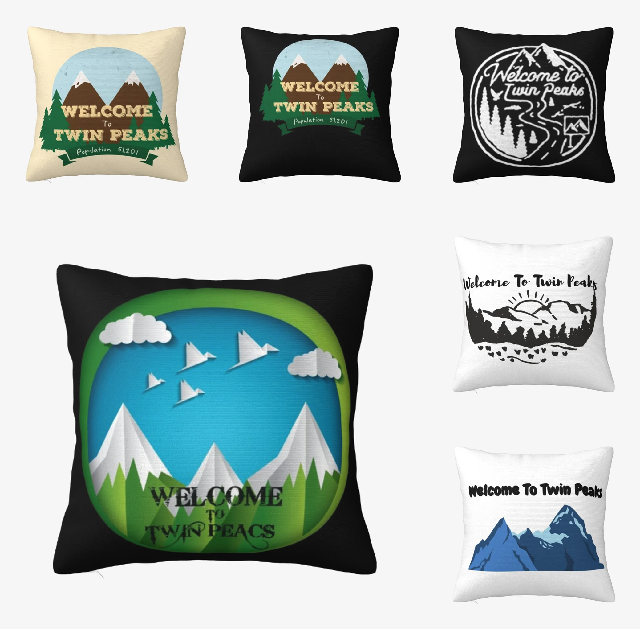 

Welcome To Twin Peaks 1 Square Pillowcase Polyester Pillow Cover Velvet Cushion Decor Comfort Throw Pillow For Home Car