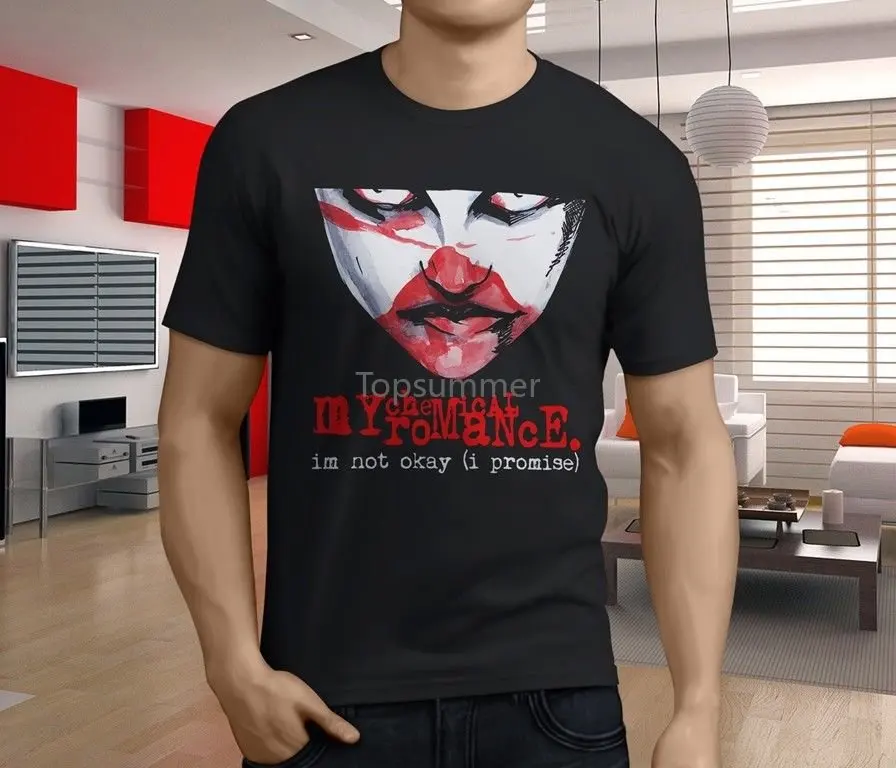 

New Popular My Chemical Romance Im Not Okay Rock Band Men S Black T Shirt S 3Xl