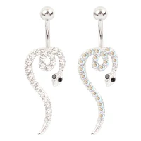 fashion personality snake navel belly rings for women body piecing jewelry