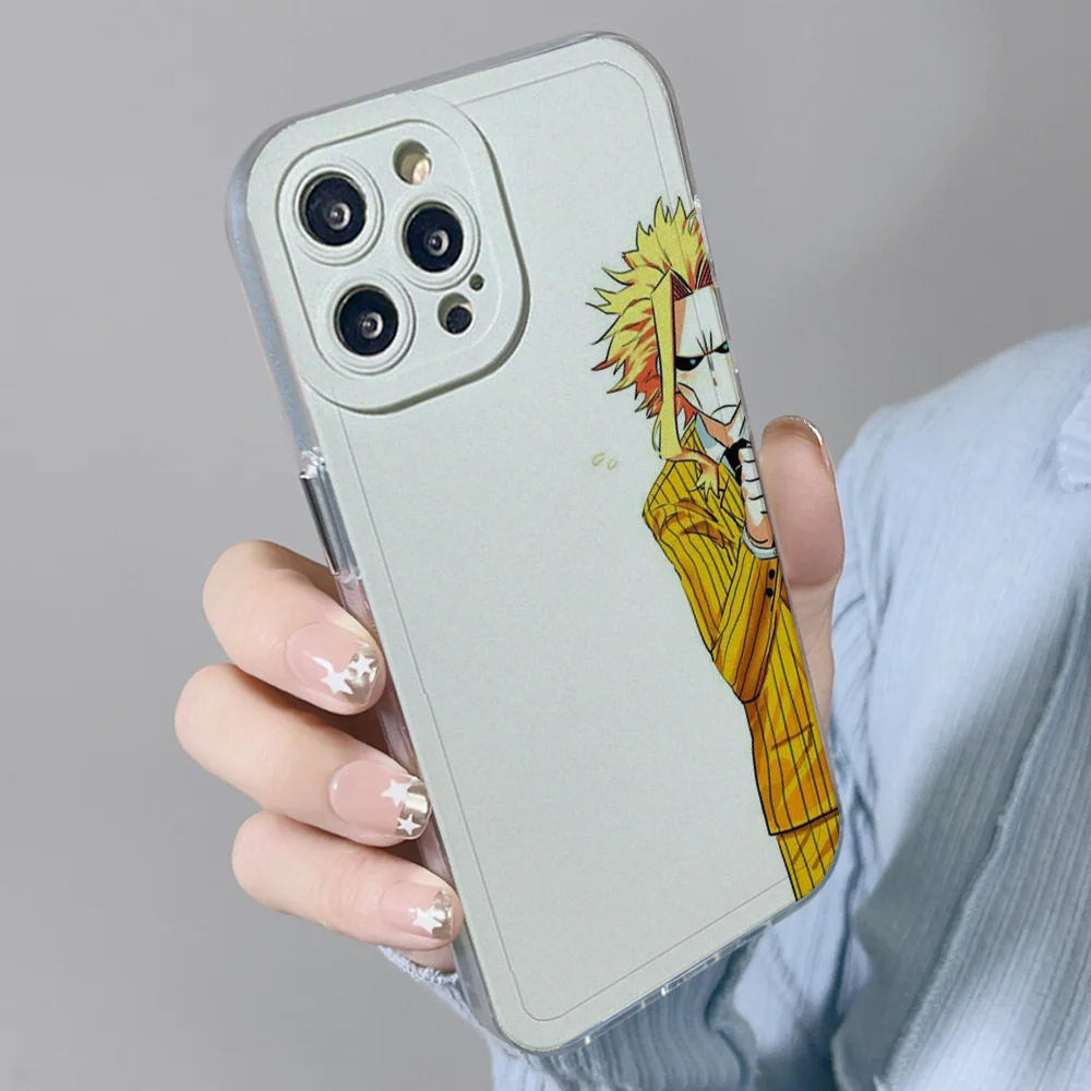 Чехол для телефона с аниме All Might Toshinori Yagi IPhone 11 12 13 14 15 Plus Pro Max прозрачный мягкий
