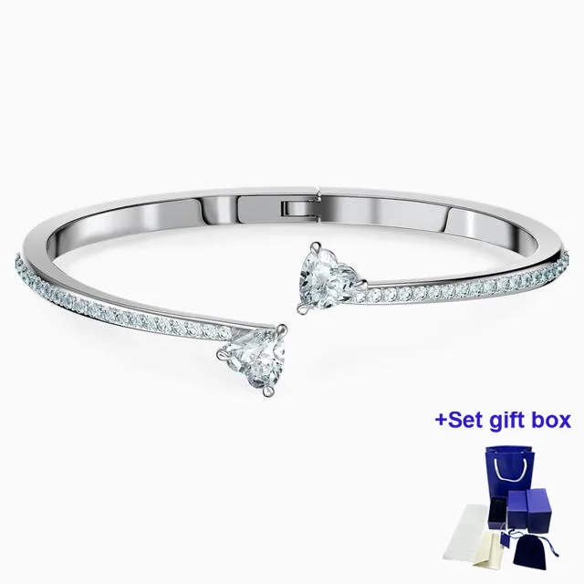 

SWA высококачественный модный браслет с подвесками, привлекательный браслет с душой, сердце. Белый. Изысканная Подарочная коробка, бесплатная доставка