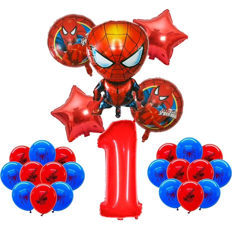 1 Набор фольгированные гелиевые шары в стиле Человек-паук |