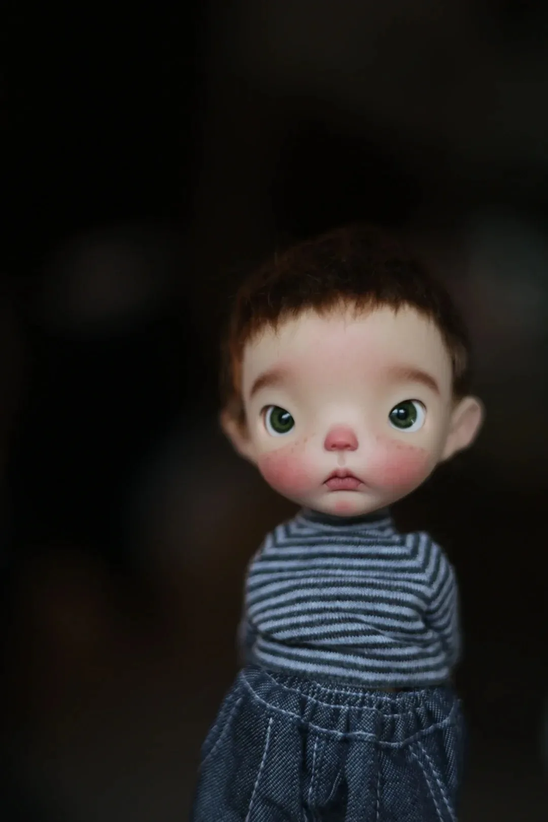 New BJD 1/6 Rourou Jacoosun resin xinben girl blythe MDD VOLKS DIY makeup practice head for birthday free shipping