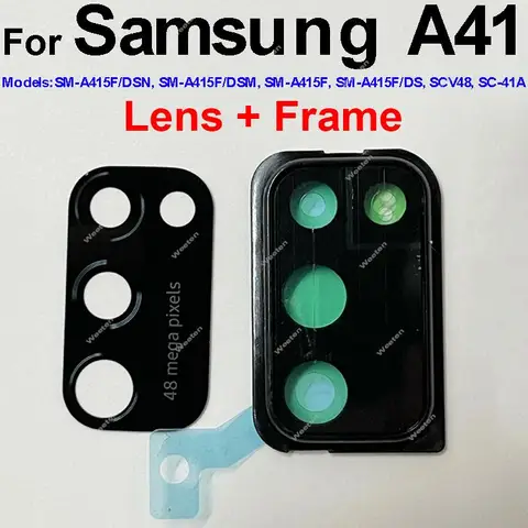 Задняя стеклянная крышка объектива для Samsung Galaxy A31 A315F A41 A415F A71 A715F, Задняя Основная камера, стеклянная рамка объектива, держатель, запасные части