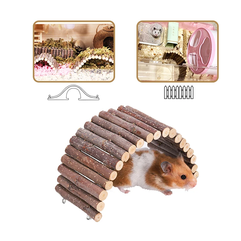 

Deformable Wooden Hamster Climbing Toy Nutrient Apple Branches Purely Handmade NoAdded Rabbit GuineaPig Parrot Hermit Crab Fence