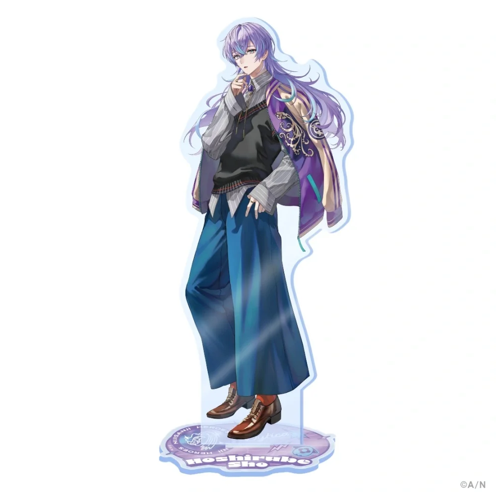 Фото Акриловая подставка Nijisanji Heroes к полугодовщине: Хоширубе Шо, Коюрги Ру, Инами Рай — Аниме-фигурка, декор для рабочего стола, подарок для фанатов, брелок №2