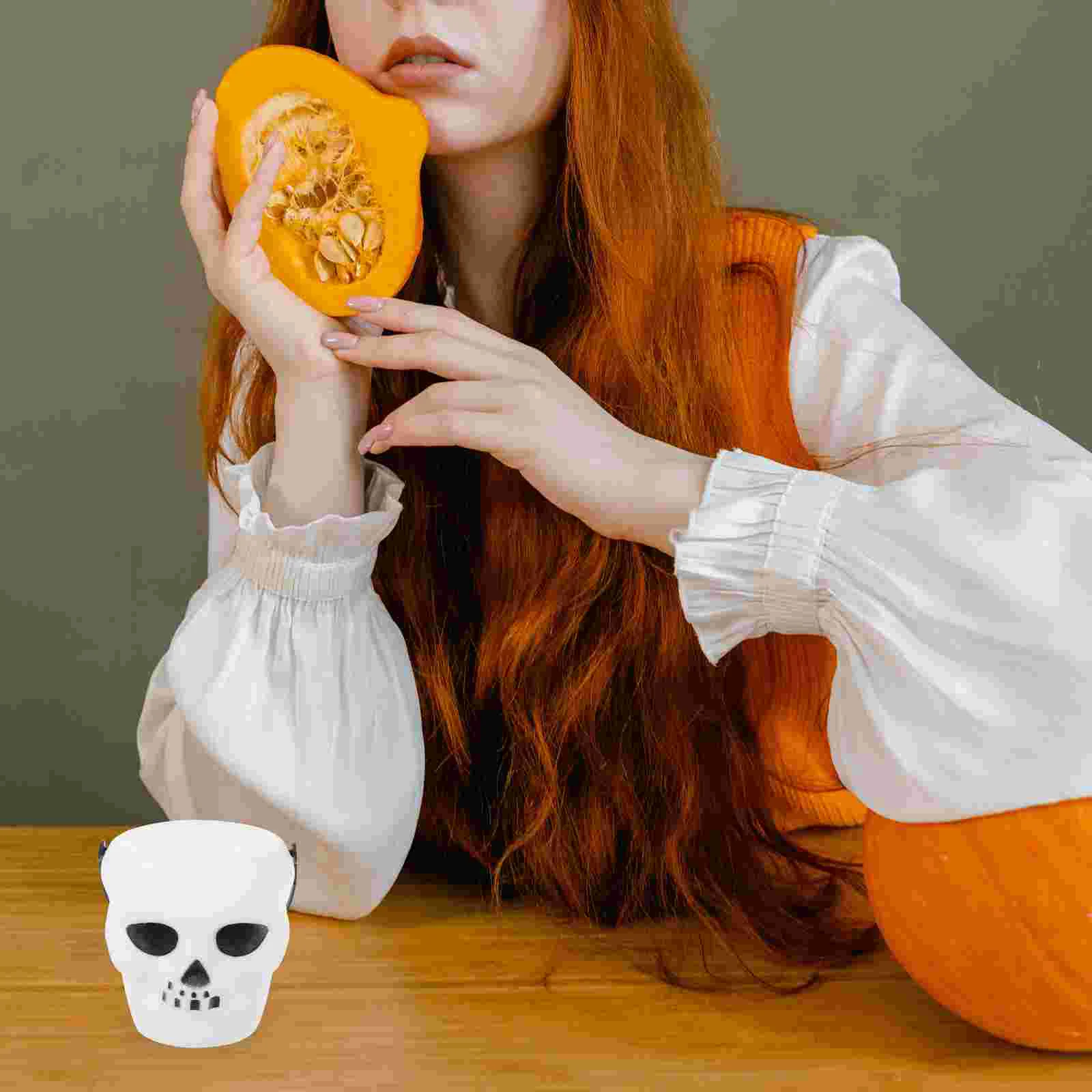 

6 шт., белые украшения-ведра для Хэллоуина