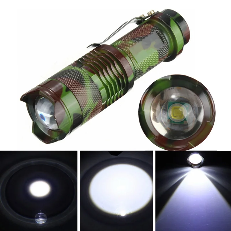 

Tactical 7W 1200lm CREE Q5 LED SA3 Zoomable Mini Flashlight Torch Lamp