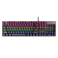 2022 true business office home 104 key gaming mechanical keyboard rgb backlit wired blue red axis gamer office type writer